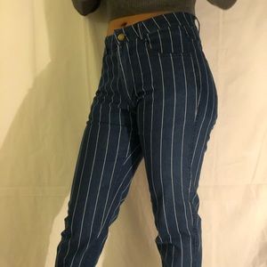 Striped Straight-Fit Jeans